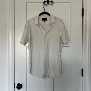 Bonobos White Slim Fit Button Down Short Sleeve Size M